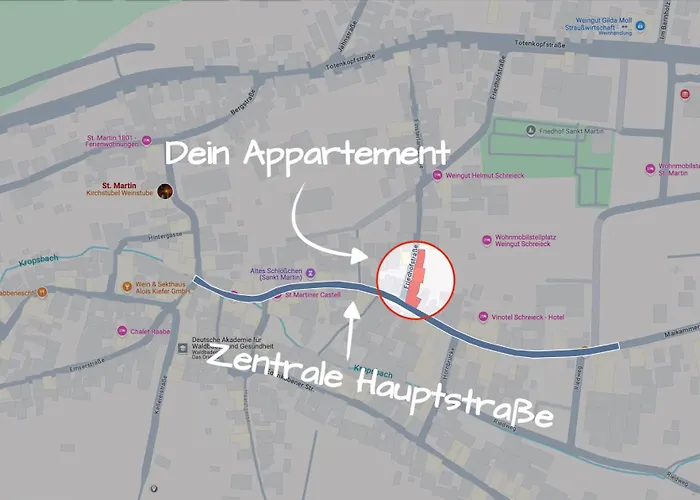 1-2 Personen - Parkplatz - Fahrradgarage - Zentrum - Kueche - Wlan - Klima * Sankt Martin